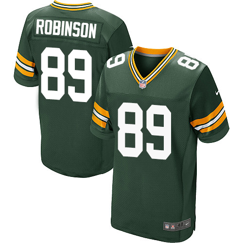 Men's Elite Dave Robinson Nike Jersey Green Home - #89 NFL Green Bay Packers